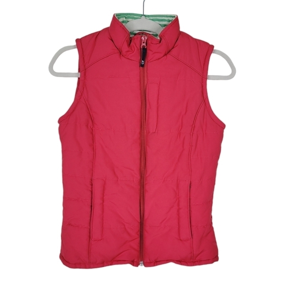 Vineyard Vines Fleece Lined Vest Women Size XS Full Front Zip Stand Up Collar - Picture 2 of 10